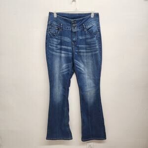 Suzanne Betro Sz 16 Flare Bootcut Jeans Stretch Tall Long